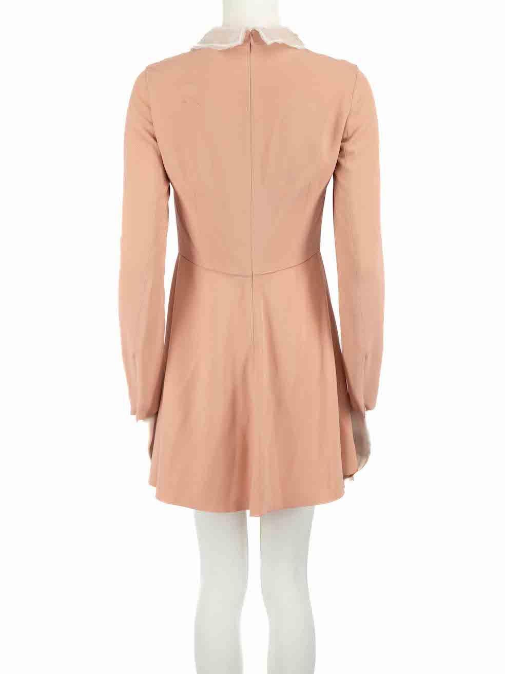 Valentino Garavani Rotes Valentino Rosa Kleid mit Knopfleiste Größe S (Beige) im Angebot