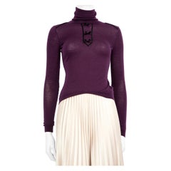Valentino Garavani Red Valentino Purple Wool Bow Detail Top Size XS