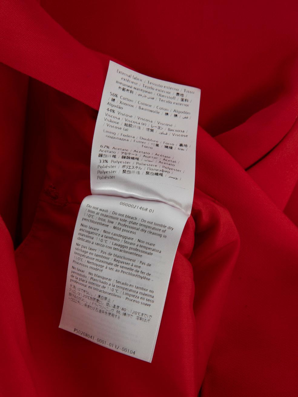 Valentino Garavani Rotes Valentino Rotes ärmelloses ausgestelltes Kleid Größe M im Angebot 2
