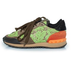 Valentino Garavani, Rockrunner lace & suede trainers