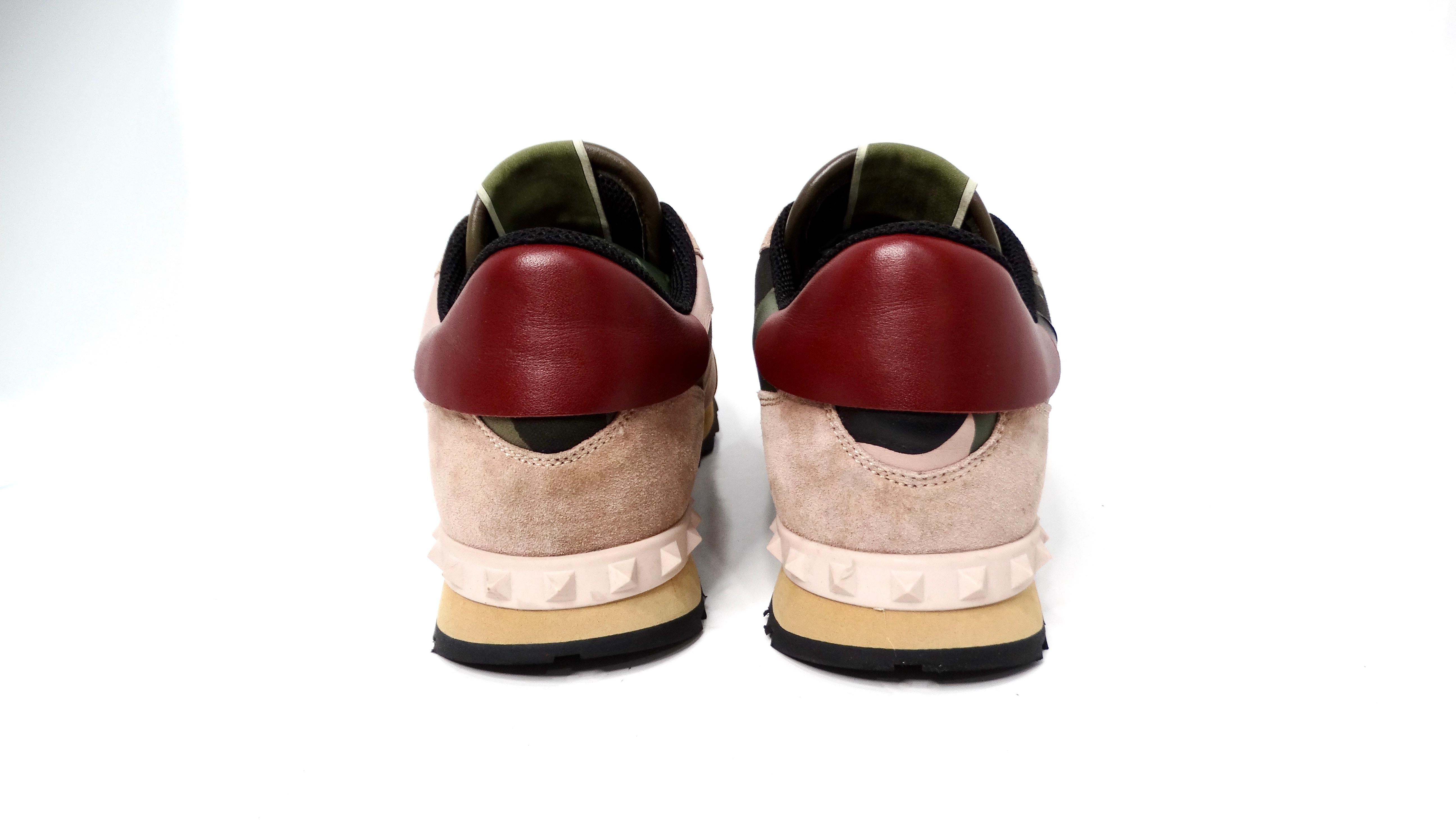 Valentino Garavani Rockrunner Multicolor Camo Print Sneakers For Sale 1