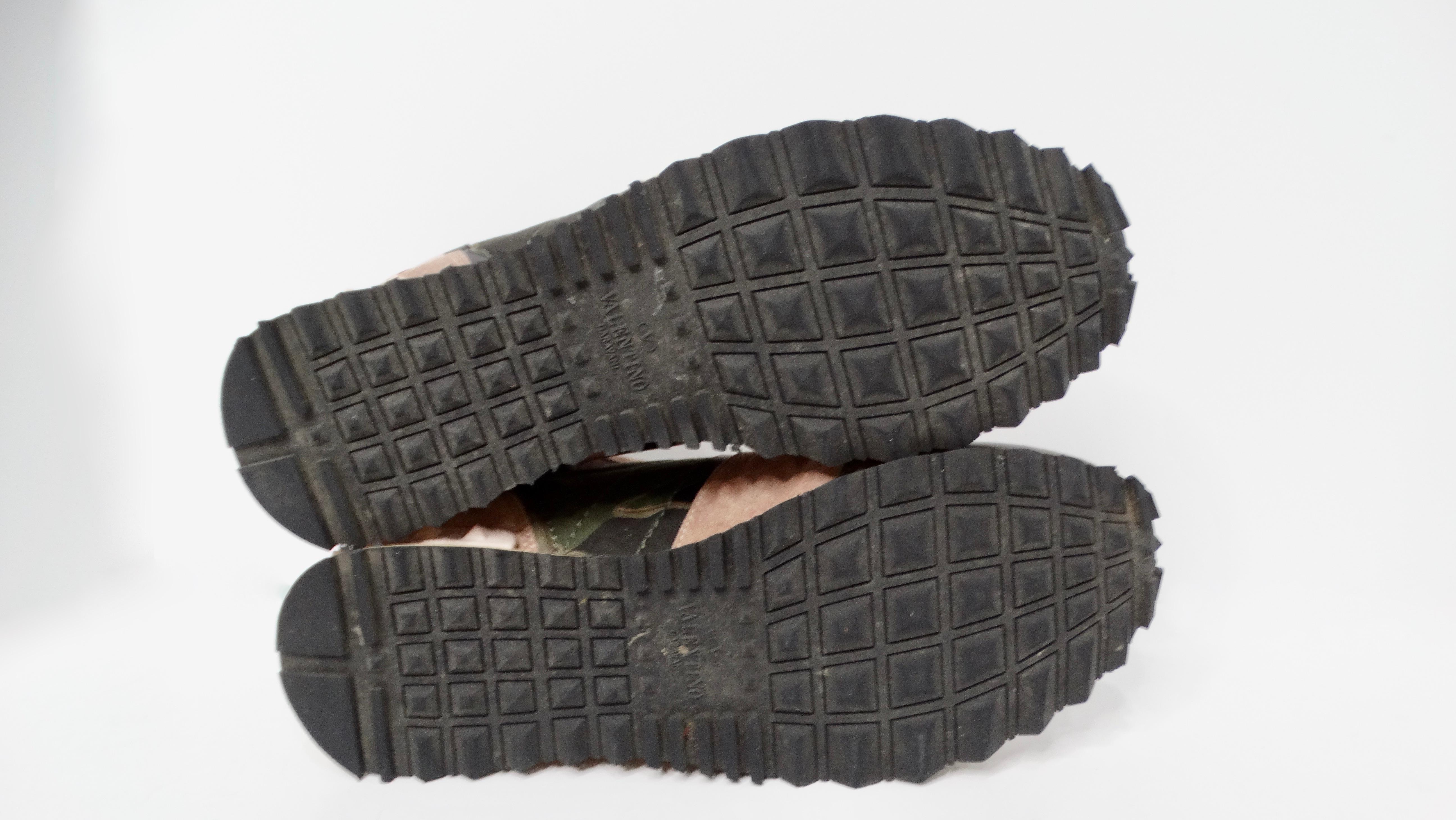 Valentino Garavani Rockrunner Multicolor Camo Print Sneakers For Sale 3