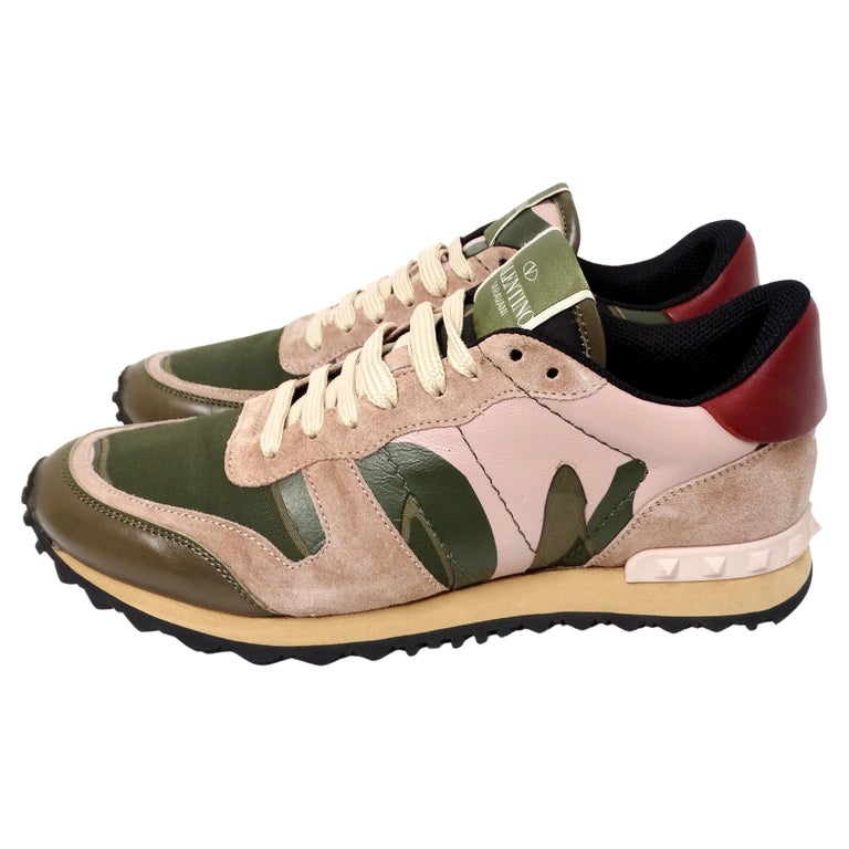 Valentino Garavani Rockrunner Multicolor Camo Print Sneakers For