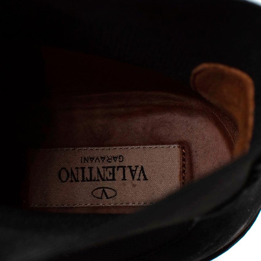 Women's Valentino Garavani Rockstud Black Suede Chelsea Boots For Sale