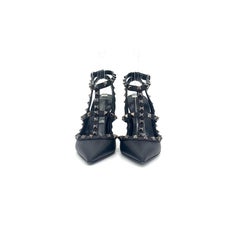 Valentino Garavani Rockstud Cage Strappy Pointed Toe Pumps 36.5