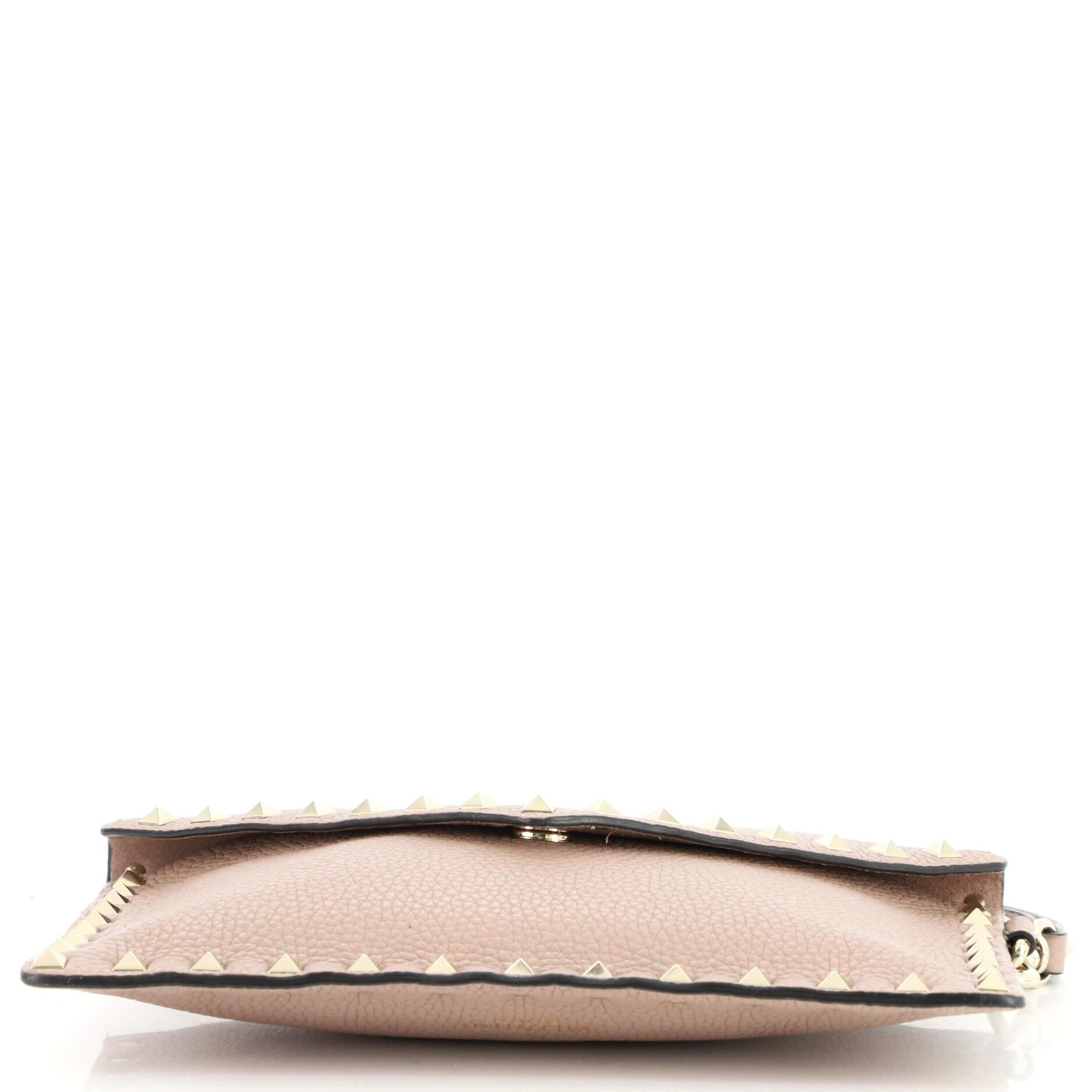 Valentino Garavani Rockstud Envelope Wristlet Clutch Leather Small 2