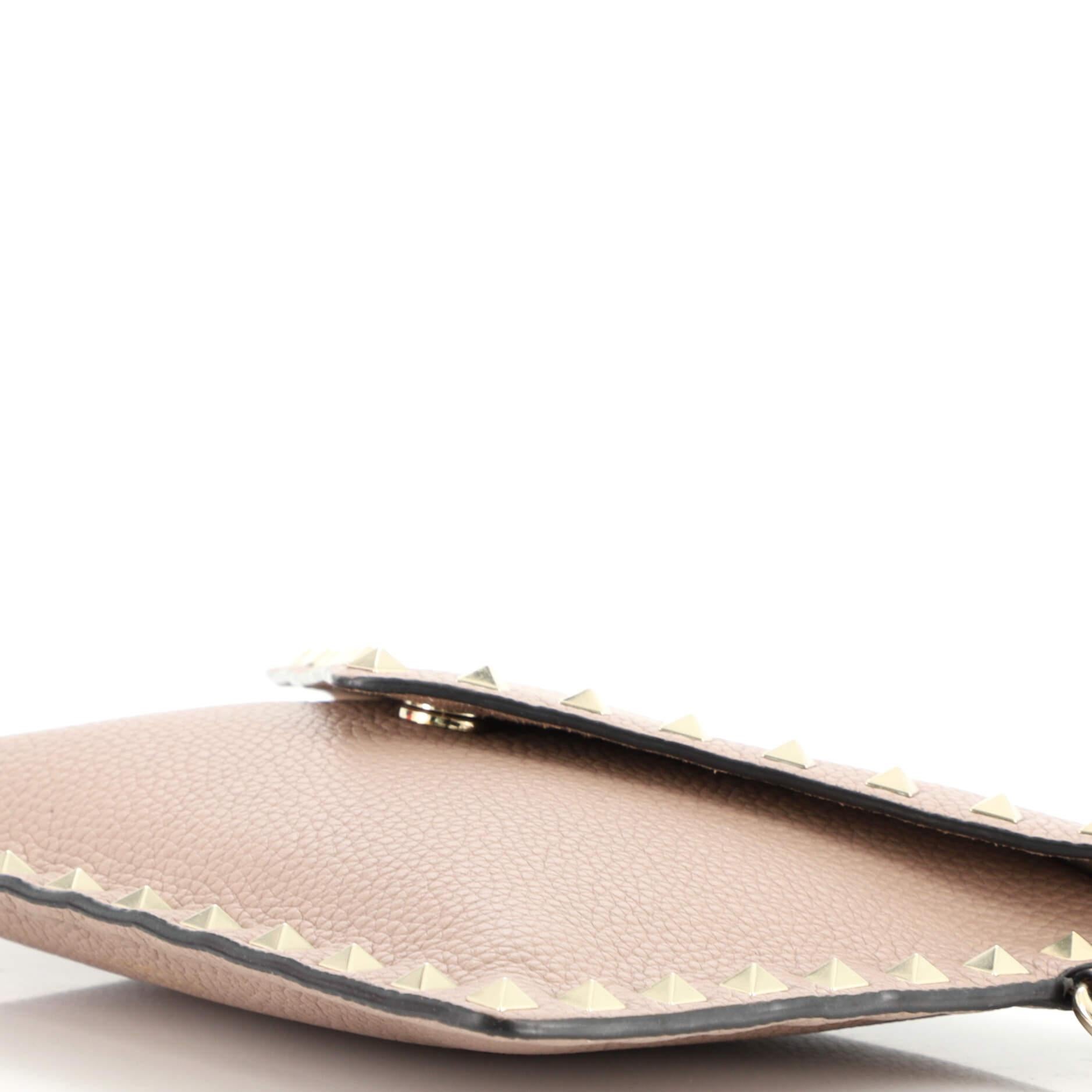 Valentino Garavani Rockstud Envelope Wristlet Clutch Leather Small 4