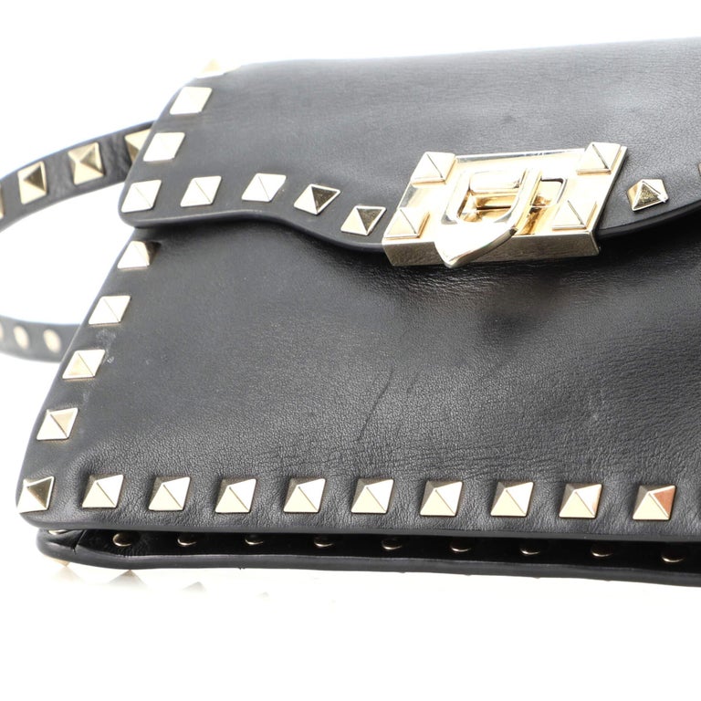 Valentino Garavani Rockstud Flip Lock Flap Bag Leather Small For Sale ...