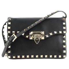 Valentino Garavani Rockstud Flip Lock Flap Bag Leather Small