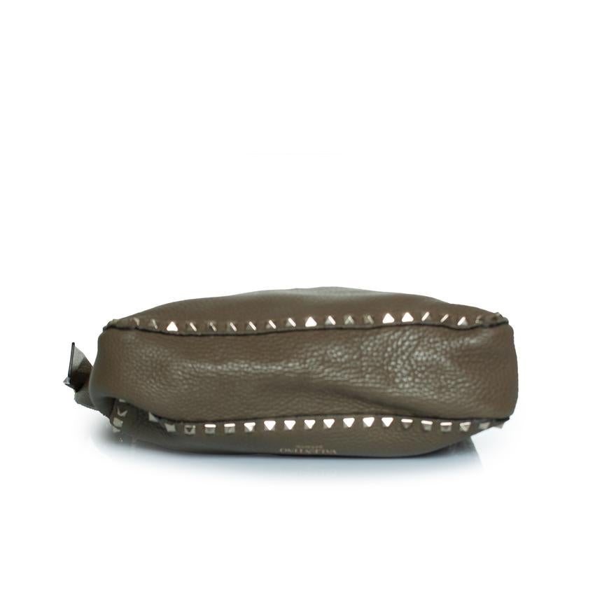 Black Valentino Garavani, Rockstud hobo messenger bag For Sale