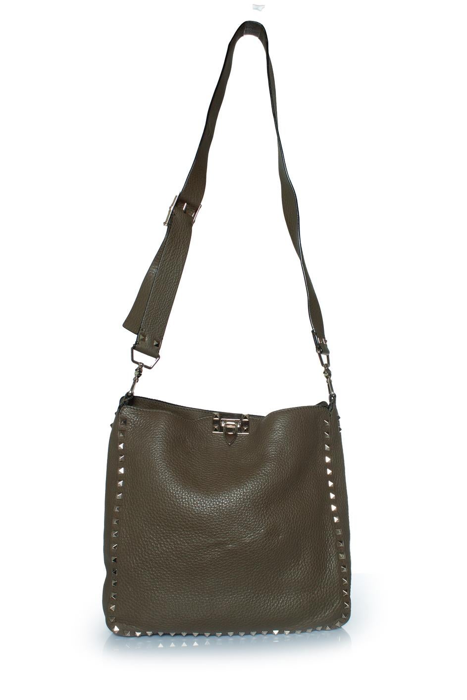 Valentino Garavani, Rockstud hobo messenger bag For Sale