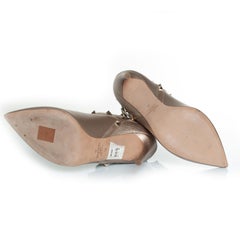 Valentino Garavani, Rockstud leather ankle boots in metallic leather