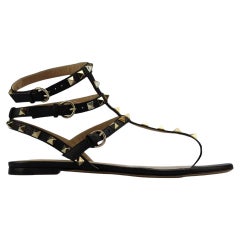 Valentino Garavani Rockstud Leather Sandals Eu 38 Uk 5 Us 8