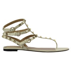 Valentino Garavani Rockstud Leather Sandals Eu 38 Uk 5 Us 8