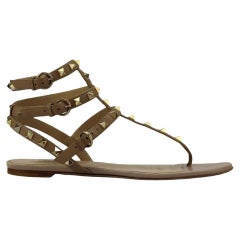 Valentino Garavani Rockstud Leather Sandals Eu 38 Uk 5 Us 8