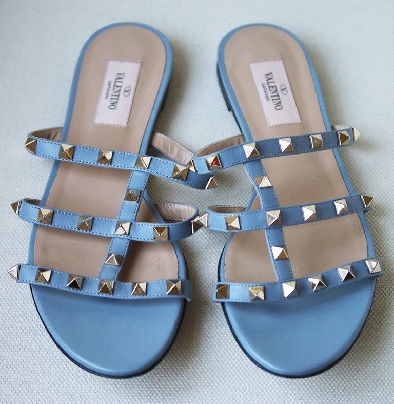 Valentino Garavani Rockstud Leather Sandals For Sale at 1stDibs | valentino rockstud sandals sale