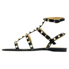 Used Valentino Garavani Rockstud Leather Sandals