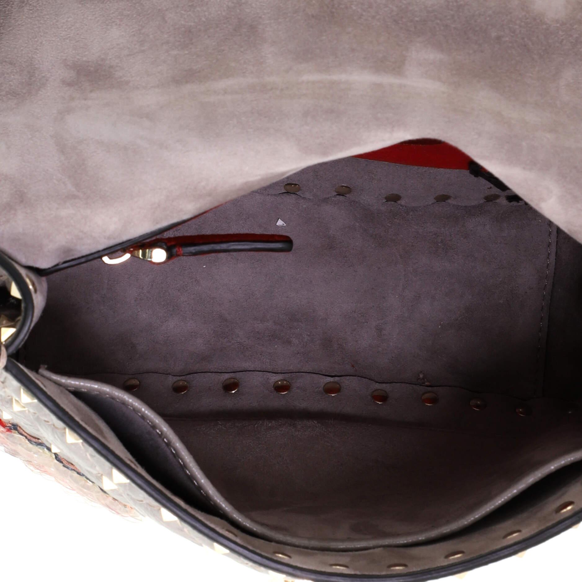 Valentino Garavani Rockstud Spike Flap Bag Sequin Embellished Quilted Leather 1