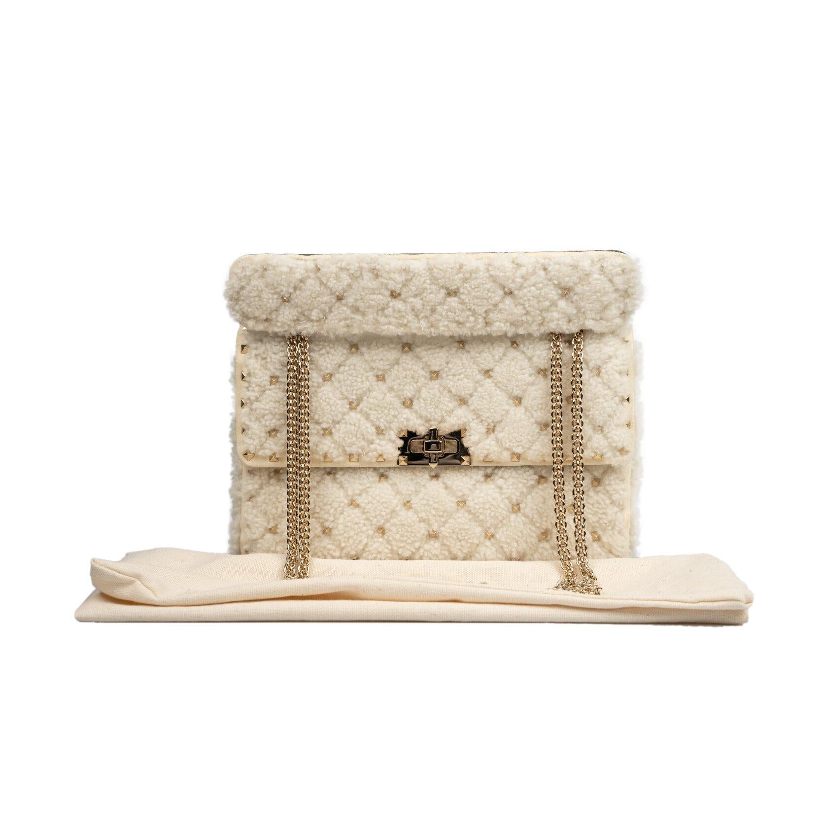 Valentino Garavani Rockstud Spike Medium Beige For Sale 1