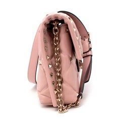 Valentino Garavani Rockstud Spike Poudre Quilted Leather Flap Bag