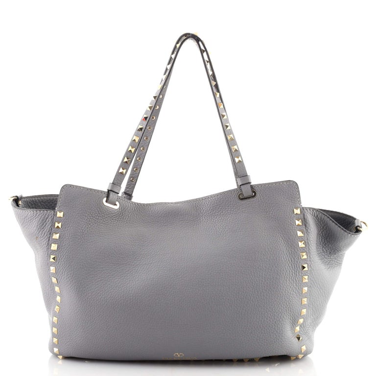 Valentino Garavani Rockstud Tote Pebbled Leather Medium For Sale at 1stDibs
