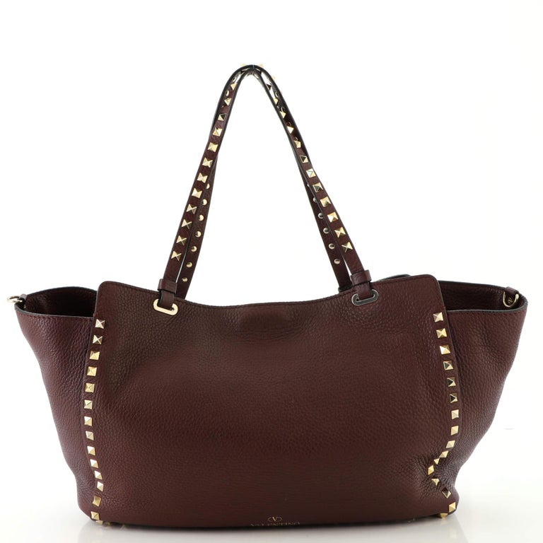 Valentino Garavani Rockstud Tote Pebbled Leather Medium For Sale at 1stDibs