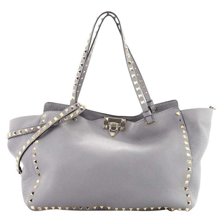 Valentino Garavani Rockstud Tote Pebbled Leather Medium For Sale at 1stDibs