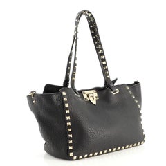 Valentino Garavani Rockstud Fourre-tout en cuir grainé petit modèle