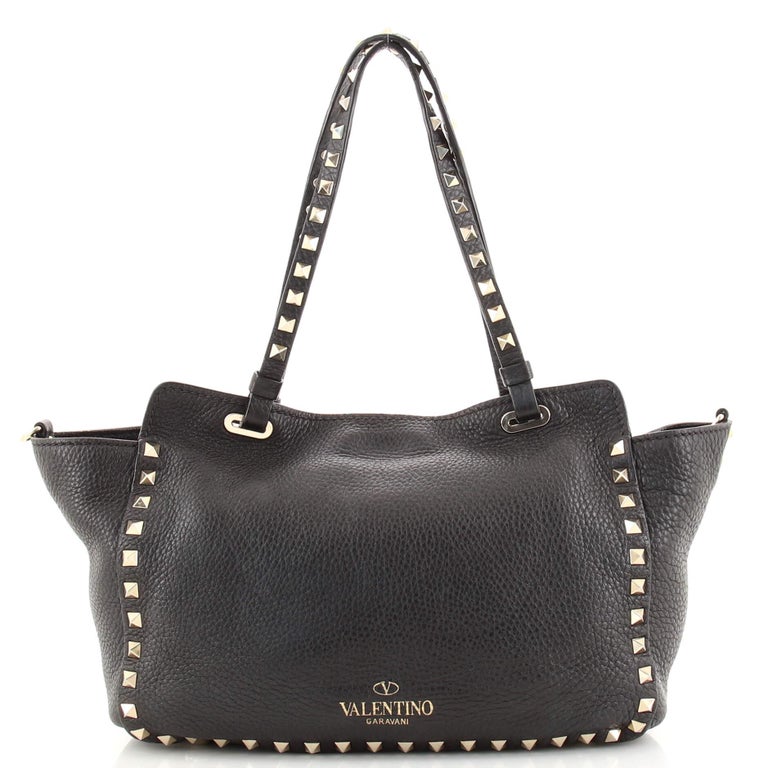 Valentino Garavani Rockstud Tote Pebbled Leather Small For Sale at 1stDibs