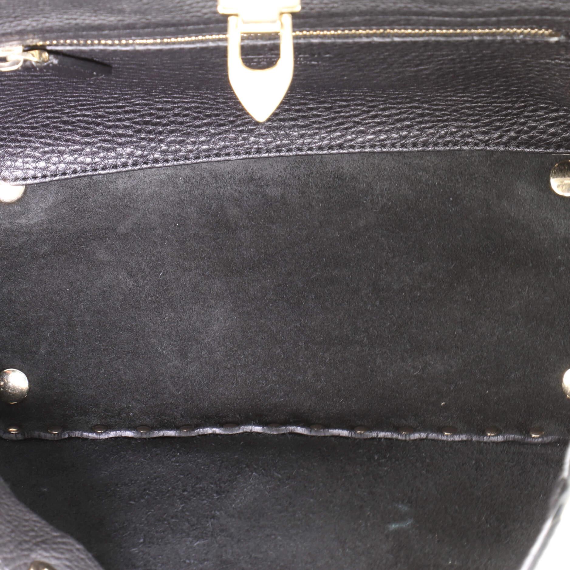 Valentino Garavani Rockstud Tote Pebbled Leather Small For Sale 1