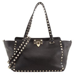 Valentino Garavani Rockstud Tote Pebbled Leather Small