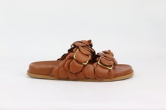 Valentino Garavani Rosa Leder- Slides mit Applikationen Eu 40 Uk 7 Us 10