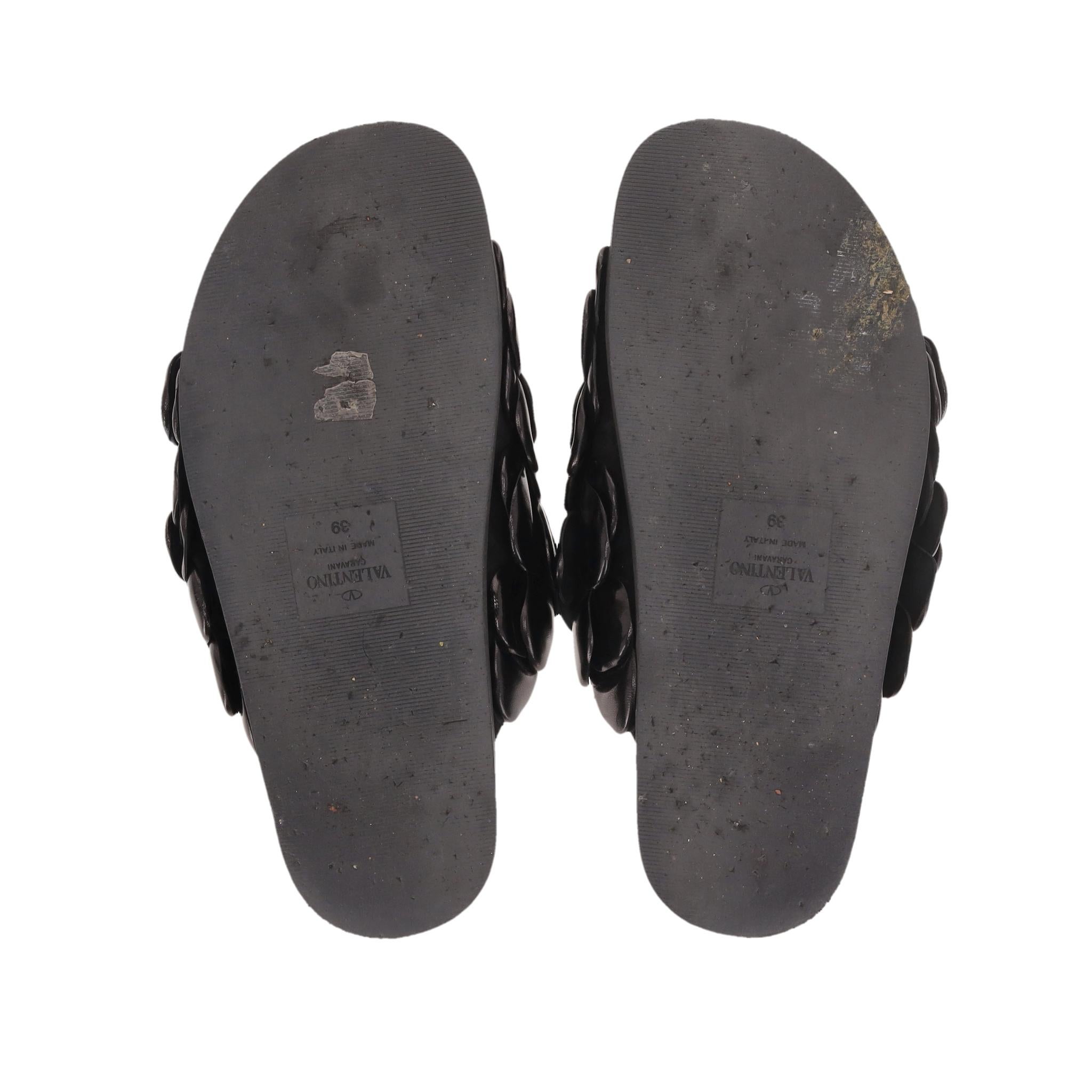 Valentino Garavani Rose Edition Leder Slipper Sandalen im Angebot 1