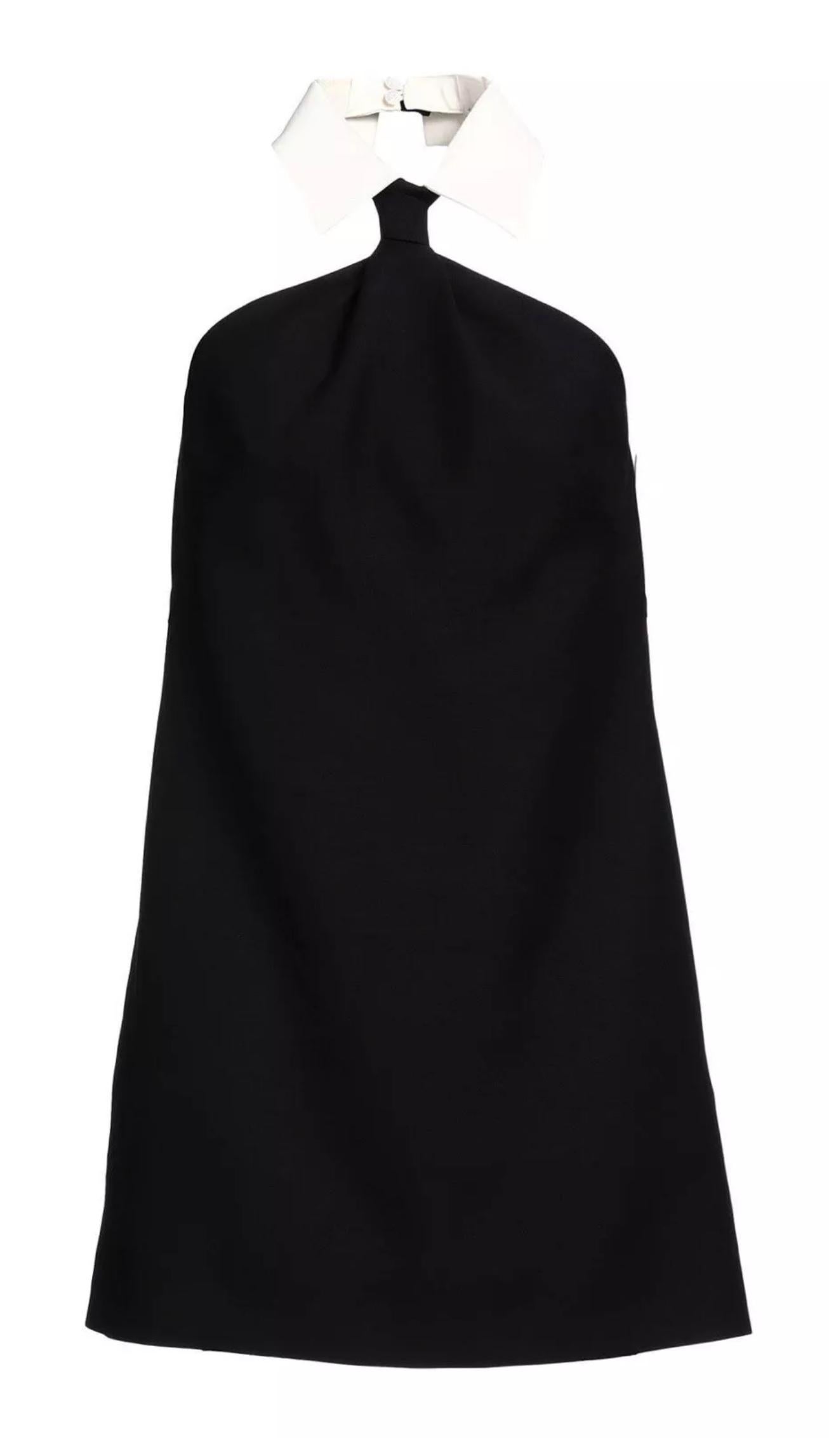 VALENTINO GARAVANI Runway F/W 2023 Black Tie Collection Mini Dress  NWT IT 42 In Good Condition In Woodland Hills, CA