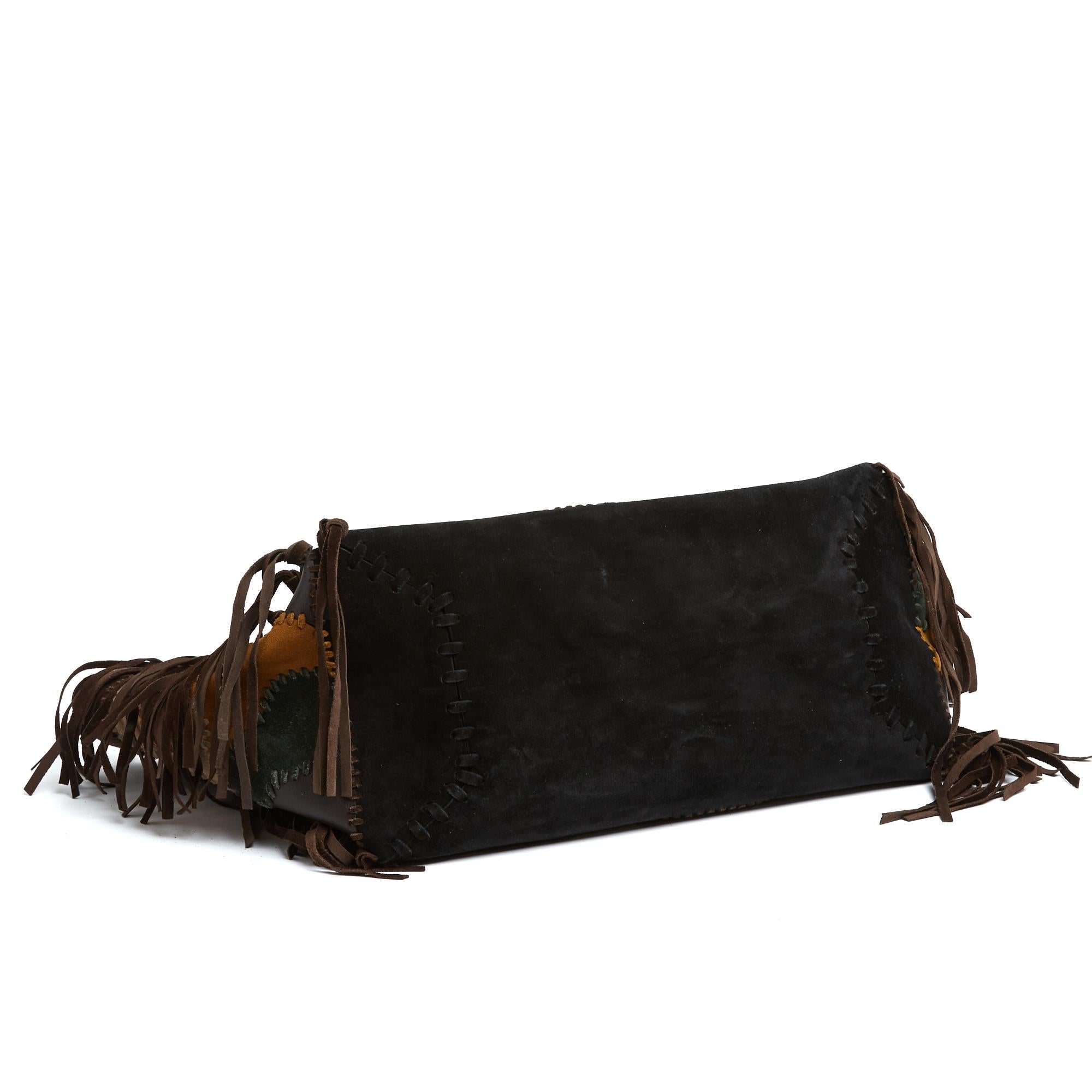 Women's or Men's Valentino  Garavani Sac Cabas C-Rockee Suede Flowers Maxi Fringed Tote Bag For Sale