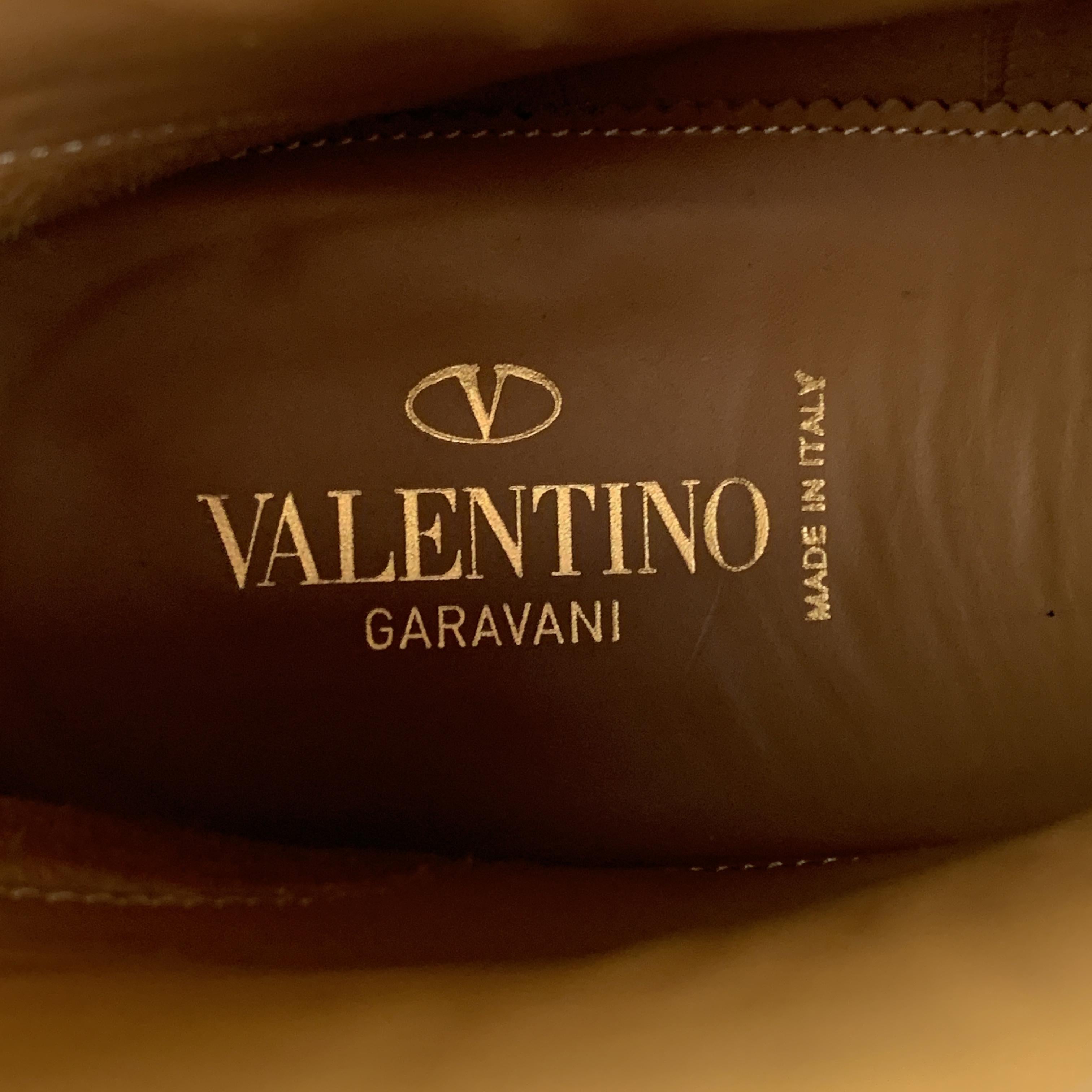 VALENTINO GARAVANI Size 11 Black Studded Leather Belted BEATLE Boots 2