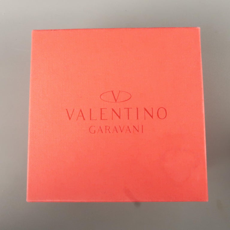 VALENTINO GARAVANI Size 34 Black Leather Belt For Sale at 1stDibs