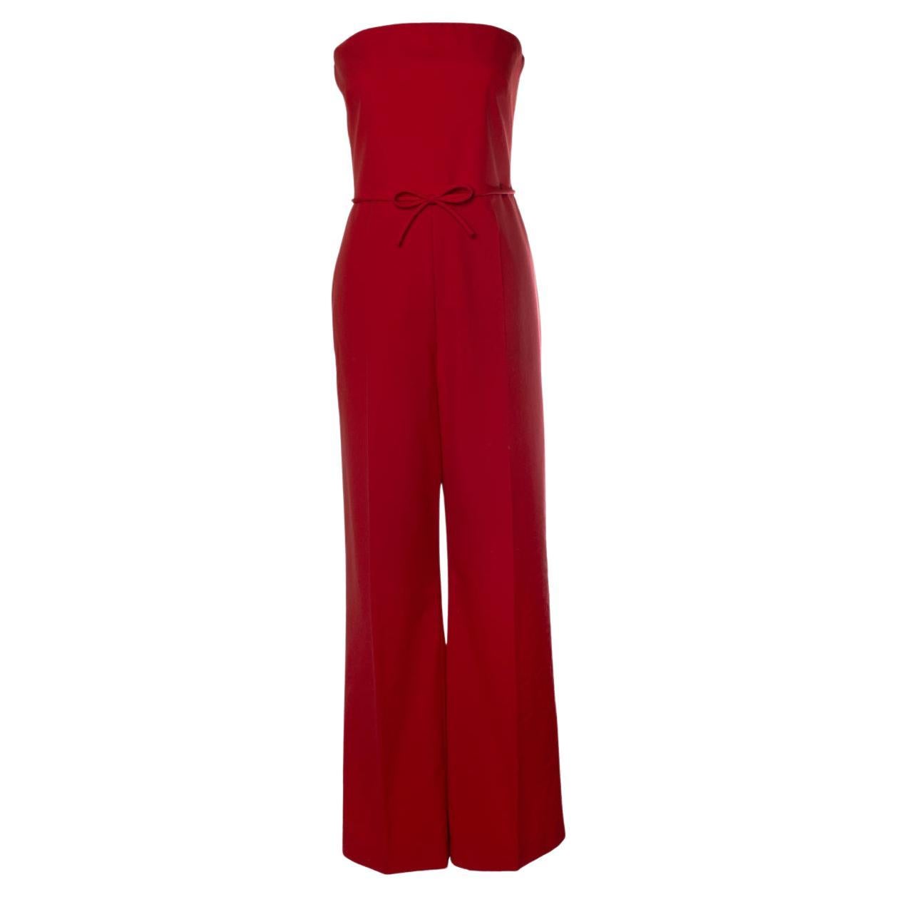 Valentino Garavani, ärmelloser Jumpsuit in Rot