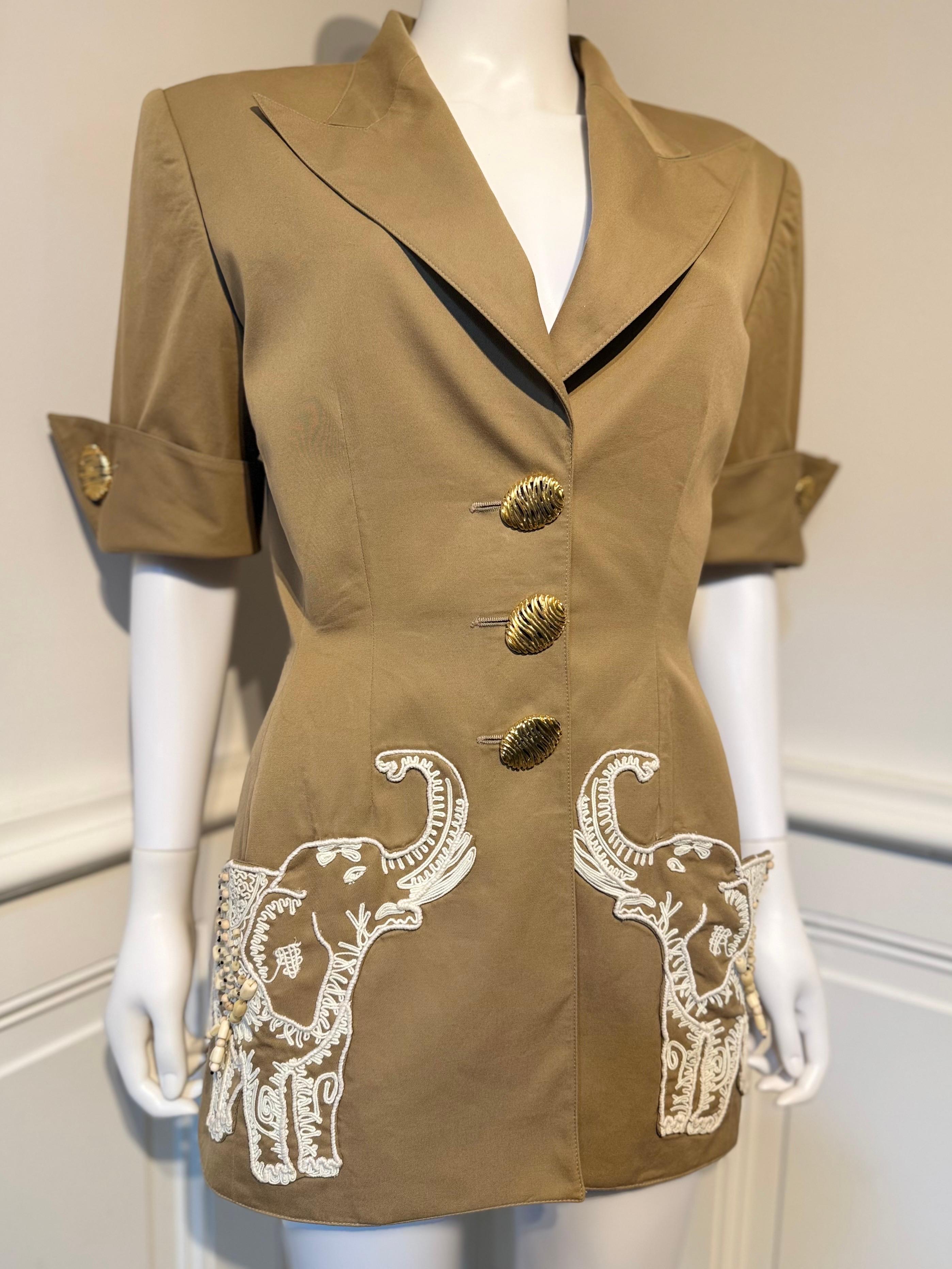 Valentino Garavani Frühjahr/Sommer 1993 erstaunliche Jacke Perlen Details Stickerei im Angebot 5