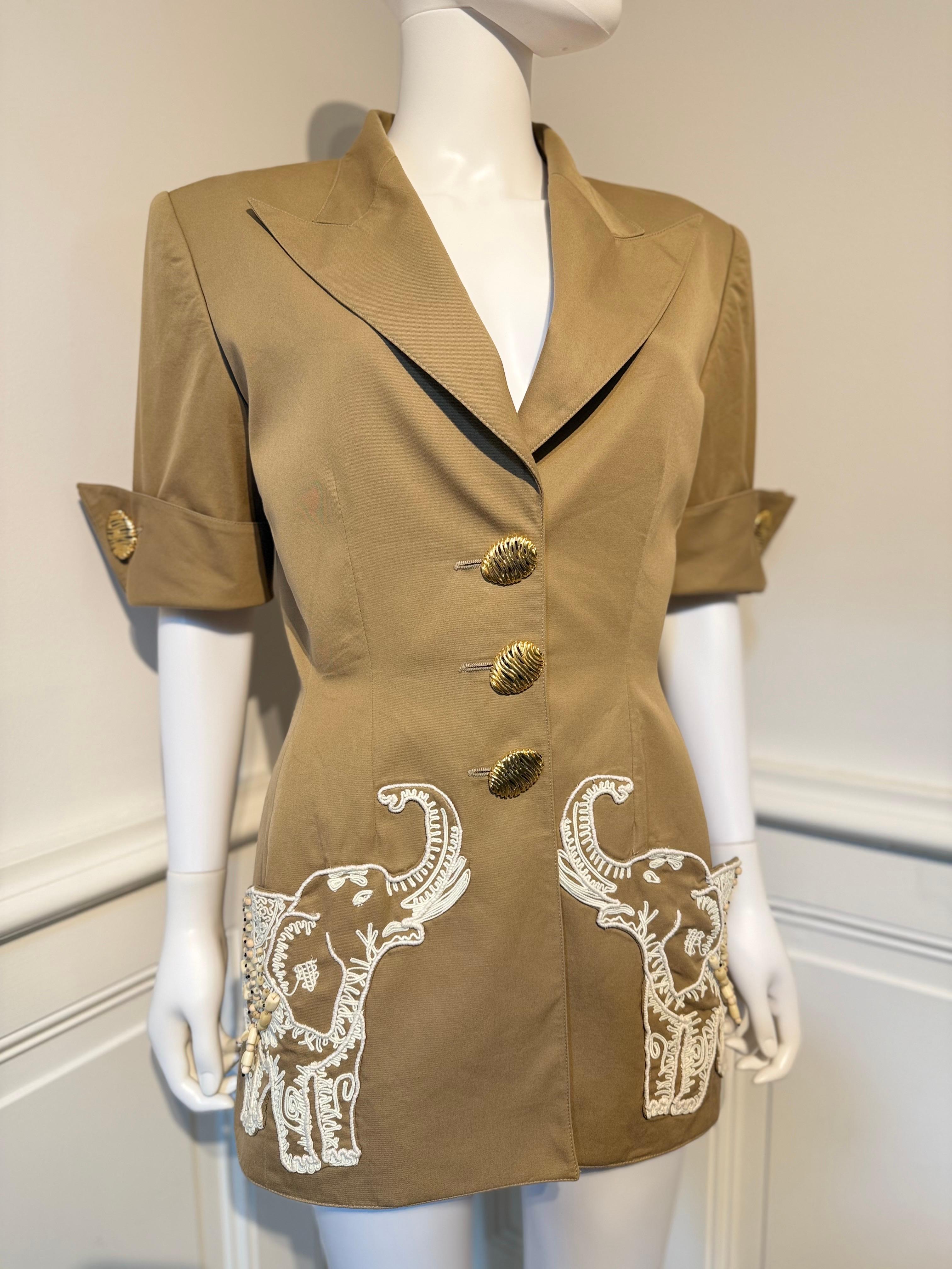 Valentino Garavani Frühjahr/Sommer 1993 erstaunliche Jacke Perlen Details Stickerei im Angebot 4