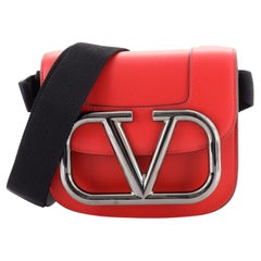 Valentino Garavani Supervee Convertible Satchel Leather Small