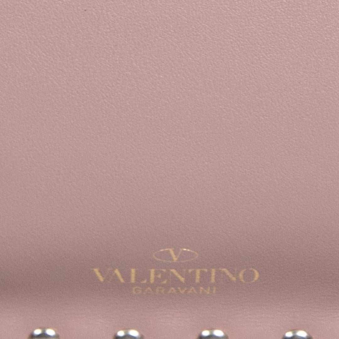 Women's Valentino Garavani Taupe Leather Rockstud Clutch