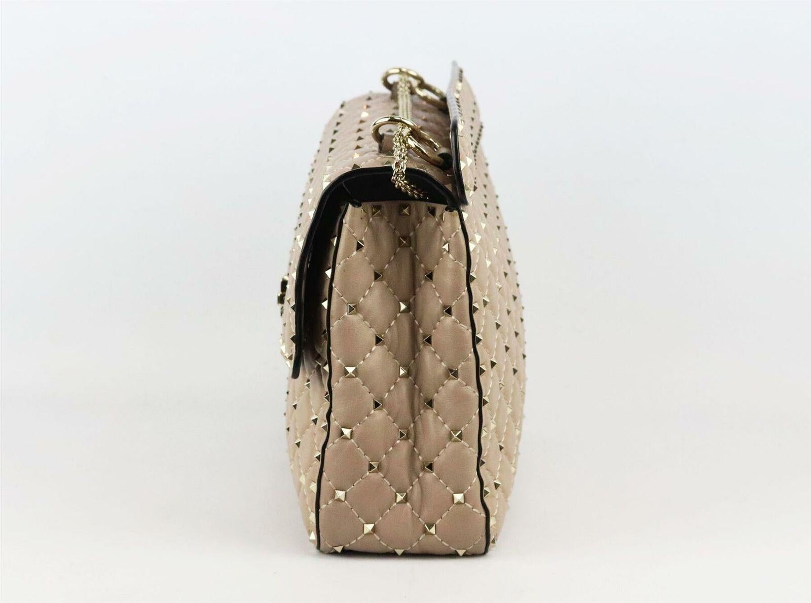 Women's Valentino Garavani The Rockstud Spike Large Quilted Leather Shoulder Bag