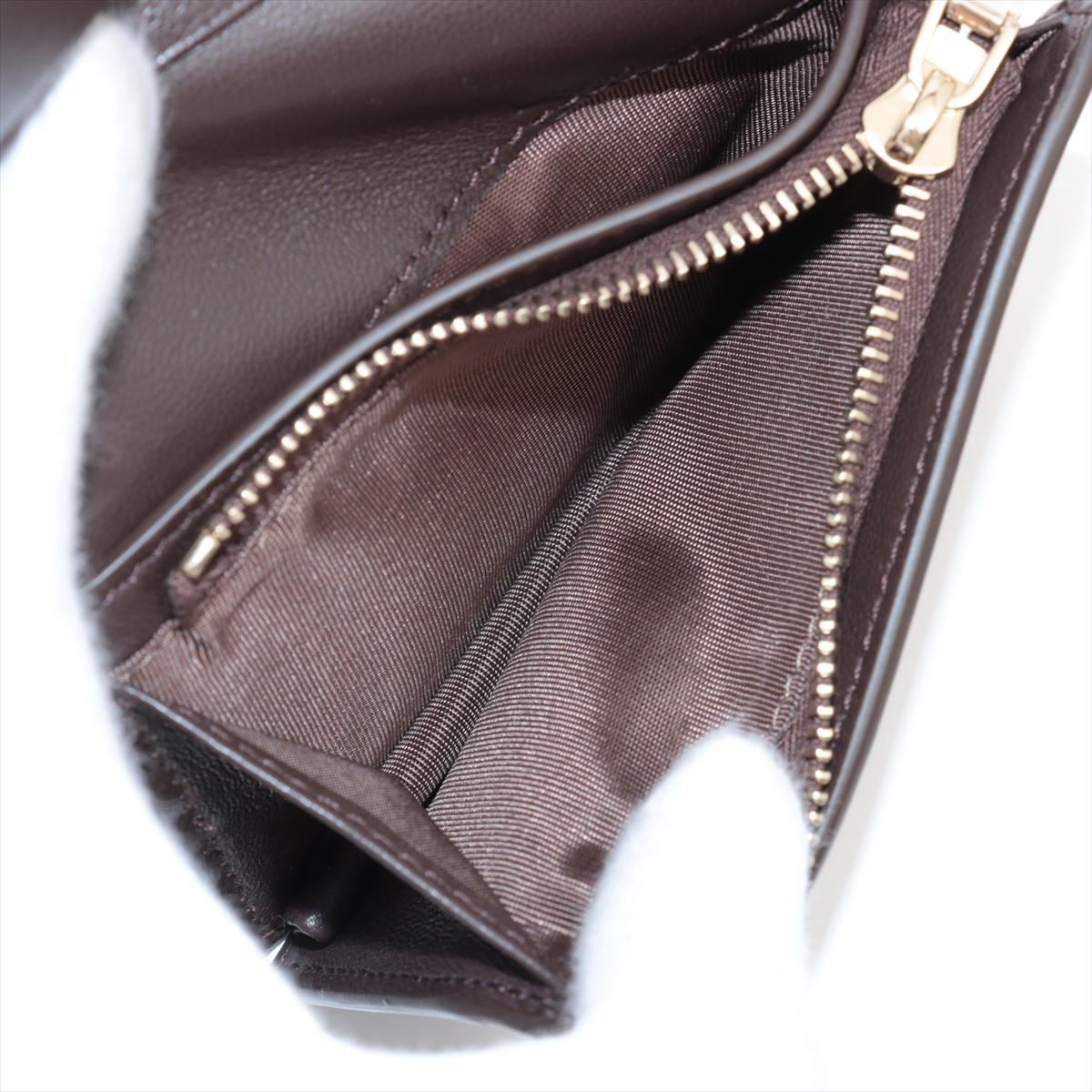 Valentino Garavani Toile Iconographe Bi-fold Wallet Beige×Brown 1