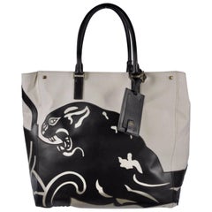 Used Valentino Garavani Tote Bag in Canvas print Pantera 2017