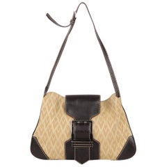 VALENTINO GARAVANI V-fabric Riedition SS '68 Beige Canvas Hobo Bag
