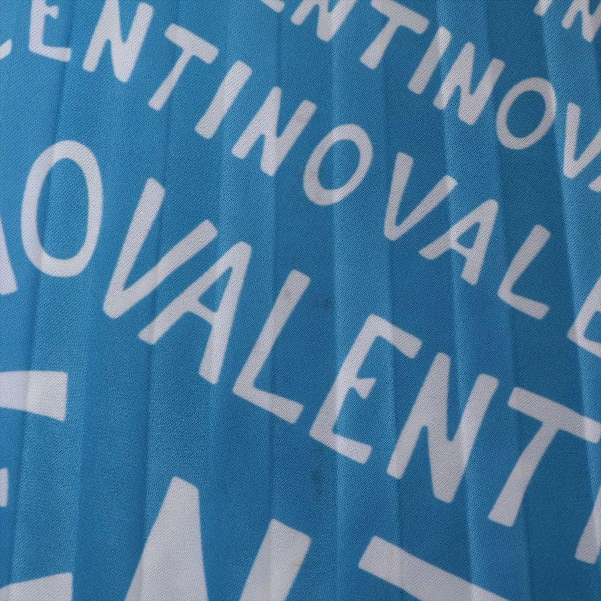 Valentino Garavani Valentino Jupe plissée en polyester à chevrons bleu en vente 5