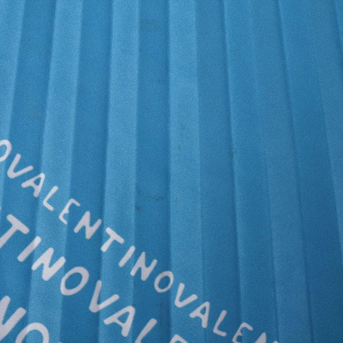 Valentino Garavani Valentino Jupe plissée en polyester à chevrons bleu en vente 4