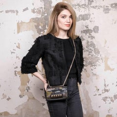 VALENTINO GARAVANI 'Vavavoom' Model Bag in Rockstud Crystal Mesh