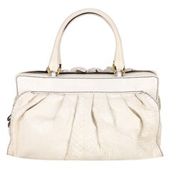 Valentino Garavani Vintage Python Skin Lacca Fleur Rose Applique Bag